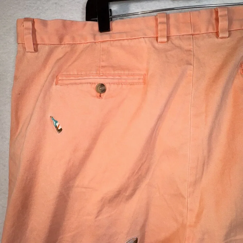 Vineyard Vines Men’s Size‎ 42 Pink Embroidered Tropical Cocktail Chino Shorts